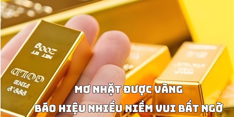 Mơ thấy vàng mình nhặt được có thể nhận được niềm vui bất ngờ